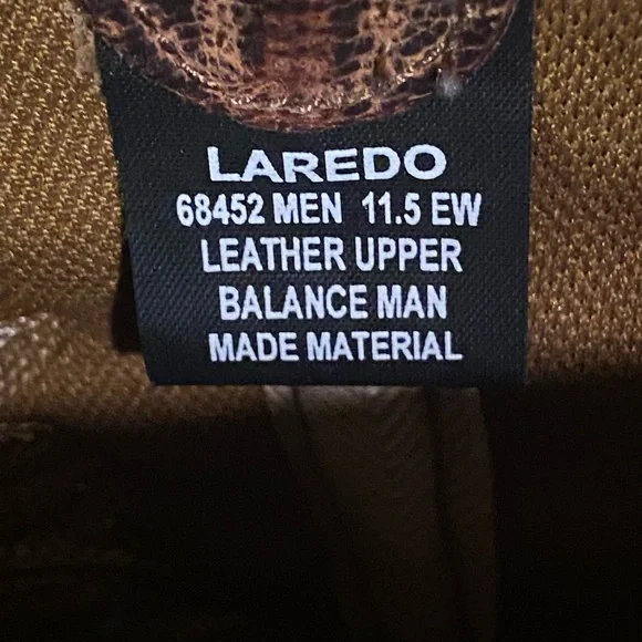 MEN’S LAREDO BOOTS - Picture 6 of 6